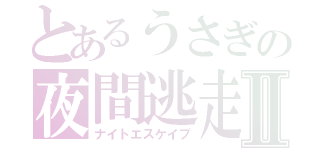 とあるうさぎの夜間逃走Ⅱ（ナイトエスケイプ）