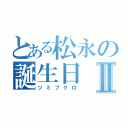 とある松永の誕生日Ⅱ（ツミブクロ）