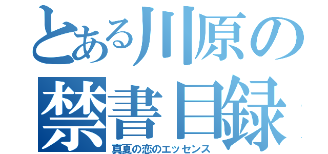 とある川原の禁書目録（真夏の恋のエッセンス）