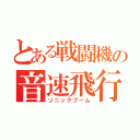 とある戦闘機の音速飛行（ソニックブーム）