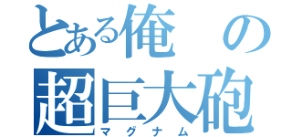 とある俺の超巨大砲（マグナム）