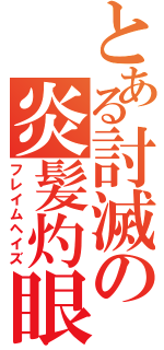 とある討滅の炎髪灼眼（フレイムヘイズ）