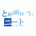 とある前科一犯のニート（インデックス）