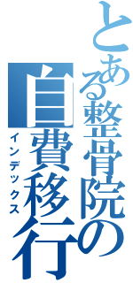 とある整骨院の自費移行（インデックス）