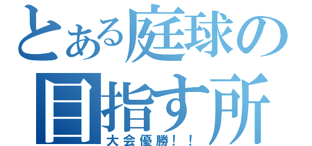 とある庭球の目指す所（大会優勝！！）