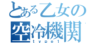 とある乙女の空冷機関（ｔｙｐｅ１）