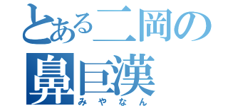 とある二岡の鼻巨漢（みやなん）