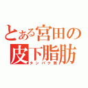 とある宮田の皮下脂肪（タンパク質）