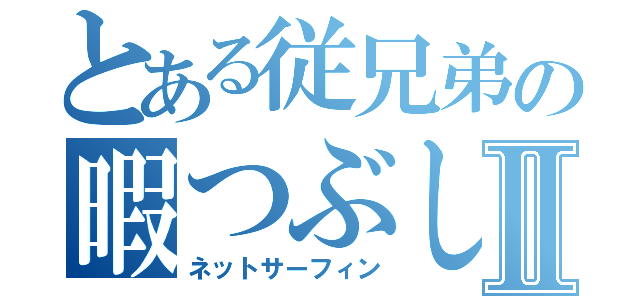 とある従兄弟の暇つぶしⅡ（ネットサーフィン）