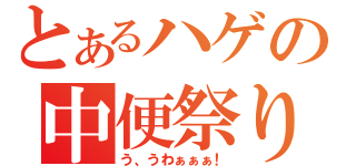 とあるハゲの中便祭り（う、うわぁぁぁ！）