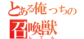 とある俺っちの召喚獣（してん）