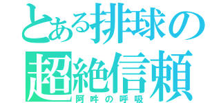 とある排球の超絶信頼関係（阿吽の呼吸）