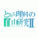 とある理科の自由研究Ⅱ（フリーリサーチ）