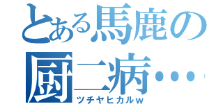 とある馬鹿の厨二病…。（ツチヤヒカルｗ）