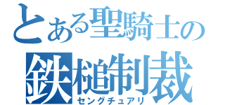 とある聖騎士の鉄槌制裁（セングチュアリ）