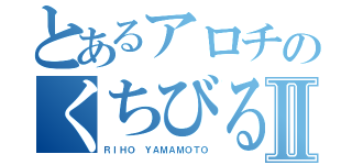 とあるアロチのくちびるげⅡ（ＲＩＨＯ ＹＡＭＡＭＯＴＯ）