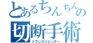 とあるちんちんの切断手術（トランスジェンダー）