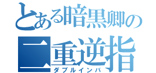 とある暗黒卿の二重逆指数（ダブルインバ）