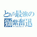 とある最強の獅紫奮迅（パープルブロック）