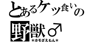 とあるケツ食いの野獣♂（＊ホモざえもん＊）