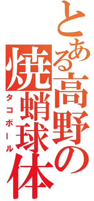 とある高野の焼蛸球体（タコボール）