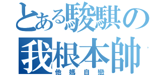 とある駿騏の我根本帥（他媽自戀）