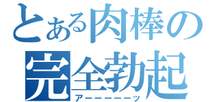 とある肉棒の完全勃起（アーーーーーッ）