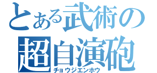 とある武術の超自演砲（チョウジエンホウ）