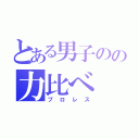 とある男子のの力比べ（プロレス）