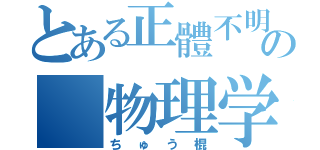 とある正體不明の 物理学圣剑寇（ちゅう棍）