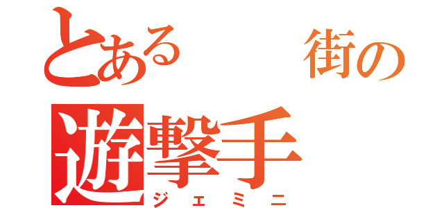 とある  街の遊撃手（ジェミニ）