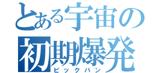 とある宇宙の初期爆発（ビックバン）