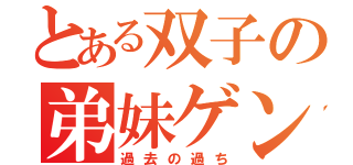 とある双子の弟妹ゲンカ（過去の過ち）