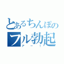 とあるちんぽのフル勃起（アー！）