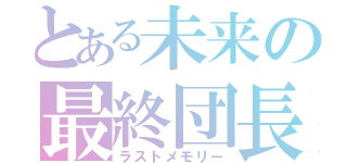 とある未来の最終団長（ラストメモリー）