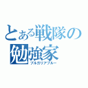 とある戦隊の勉強家（ブルガリアブルー）