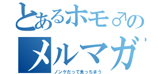 とあるホモ♂のメルマガ（ノンケだって食っちまう）