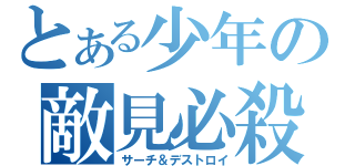 とある少年の敵見必殺（サーチ＆デストロイ）