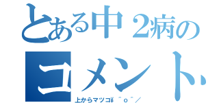 とある中２病のコメント（上からマツコ\＾ｏ＾／）