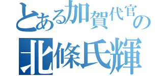 とある加賀代官の北條氏輝（）