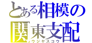 とある相模の関東支配（ウジヤスコウ）