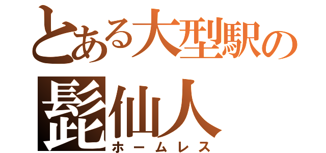 とある大型駅の髭仙人（ホームレス）