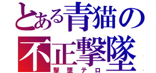 とある青猫の不正撃墜（撃墜テロ）