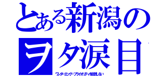 とある新潟のヲタ涙目（ワンダーエッグ・プライオリティを放送しない）