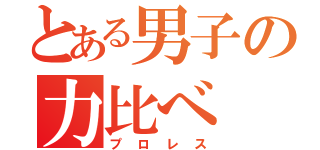 とある男子の力比べ（プロレス）