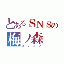 とあるＳＮＳの梅ノ森（ロリコン）