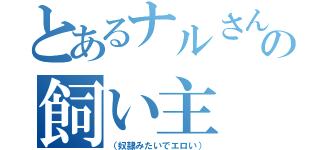 とあるナルさんの飼い主（（奴隷みたいでエロい））