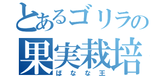 とあるゴリラの果実栽培（ばなな王）