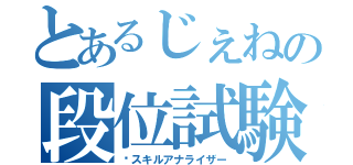 とあるじぇねの段位試験（‍スキルアナライザー）