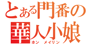 とある門番の華人小娘（ホン メイリン）